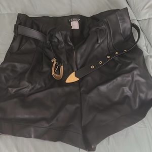 Leather shorts